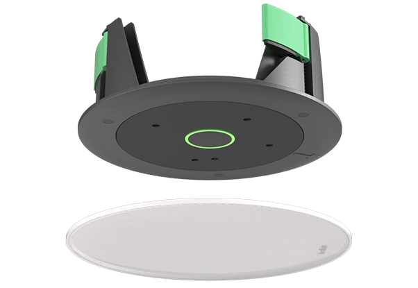 Yealink SkySound CM20 AI-Powered Ceiling Microphone, White Mesh Cover, Ceiling Tile Bridge, 2YR