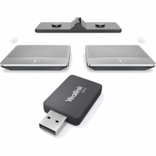 Yealink CPW90PACKAGE -  CPW90 Wireless Expansion Microphones (2), pwr adapter,charger cradle, 1.8M USB cable