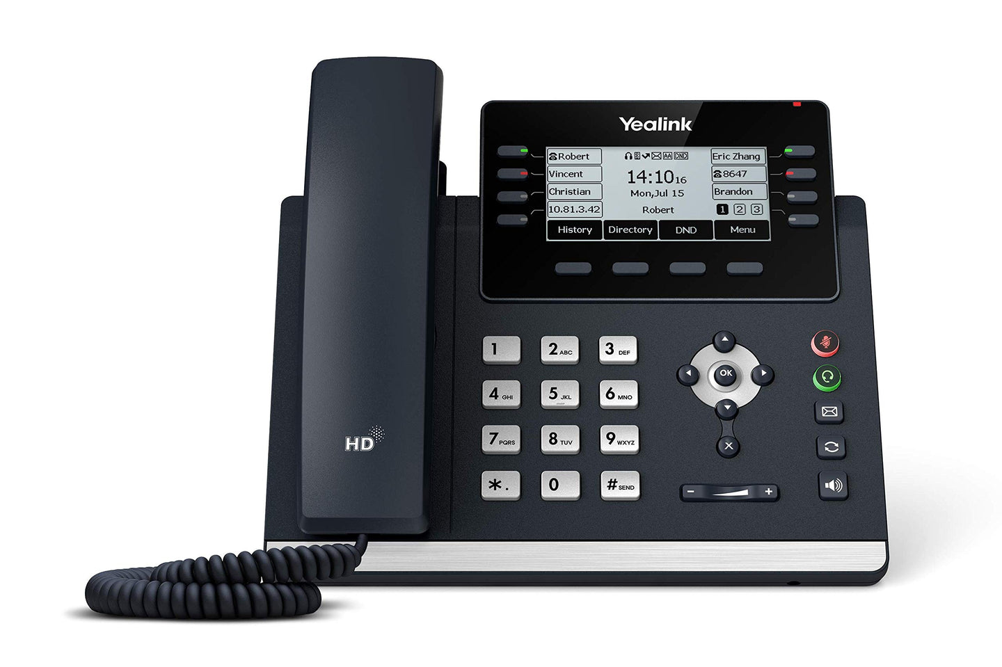 Yealink SIP-T43U 12 Line IP Phone with Handset, 3.7