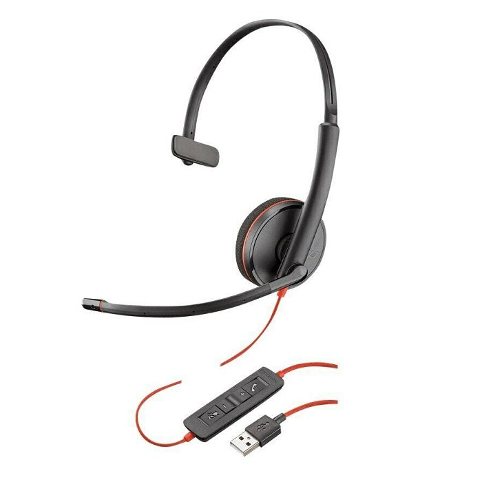 PLANTRONICS BLACKWIRE C3210 UC MONO USB-A CORDED HEADSET